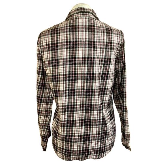 Victorias Secret Flannel Shirt Women S/P Plaid Button Up Lounge Cozy Soft Floral - Picture 2 of 10